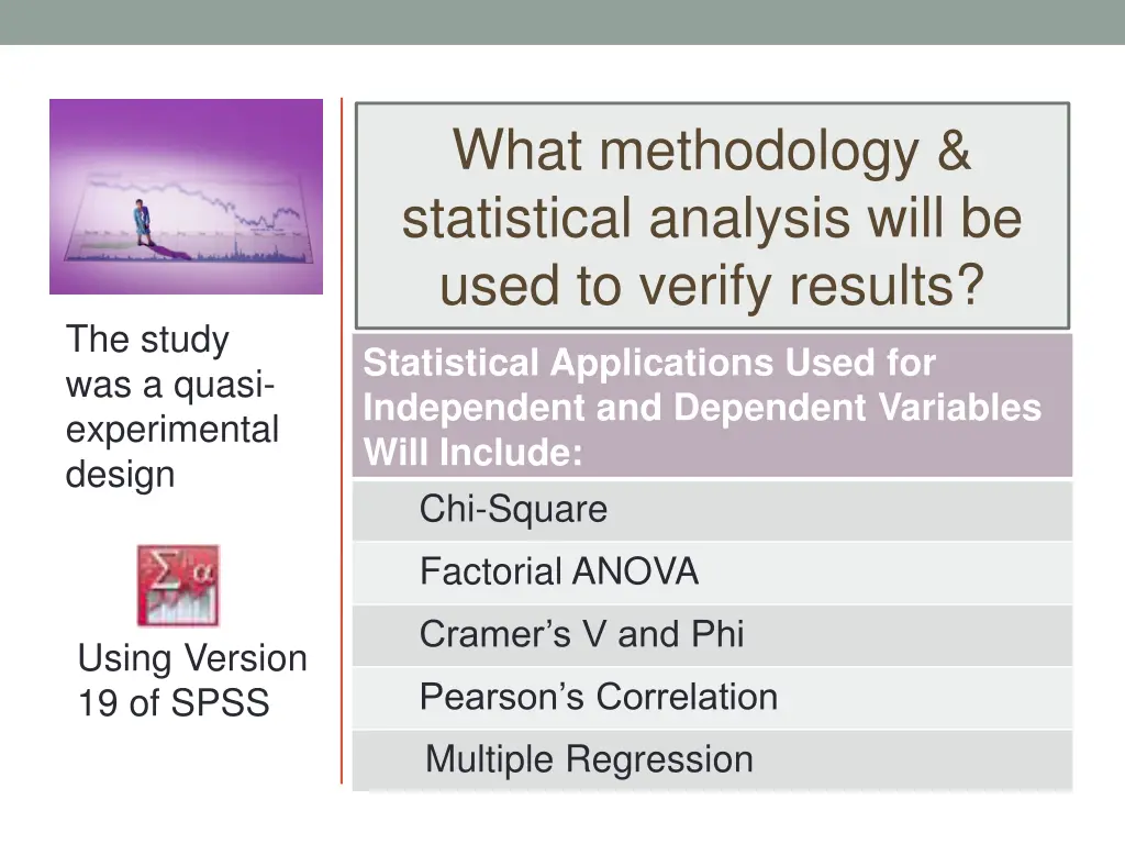 what methodology statistical analysis will