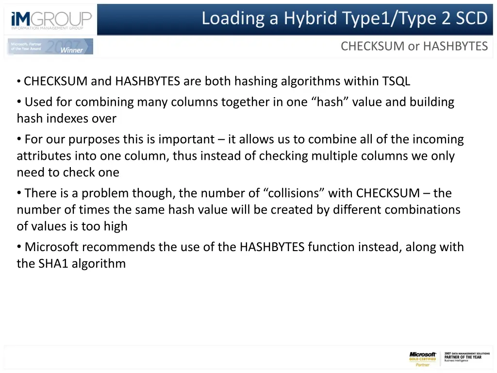 loading a hybrid type1 type 2 scd 6