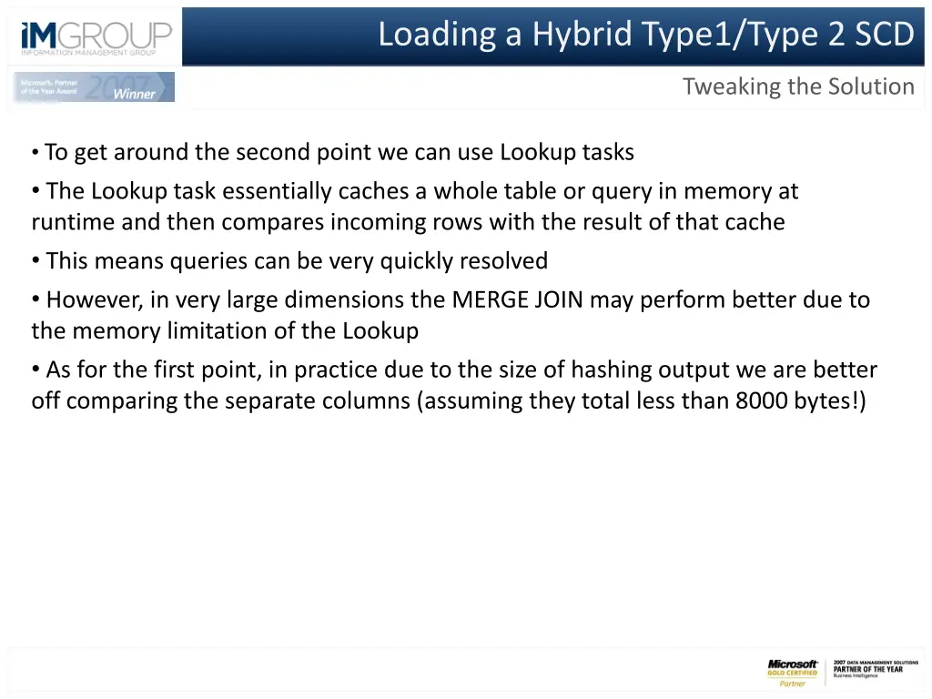 loading a hybrid type1 type 2 scd 9