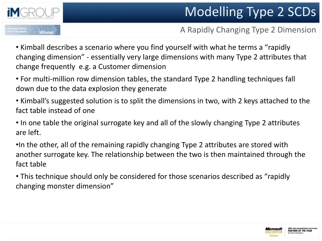 modelling type 2 scds 8