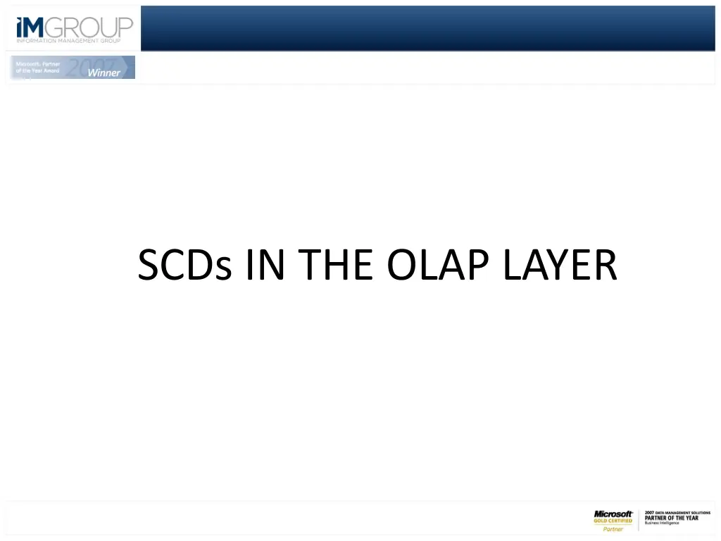 scds in the olap layer