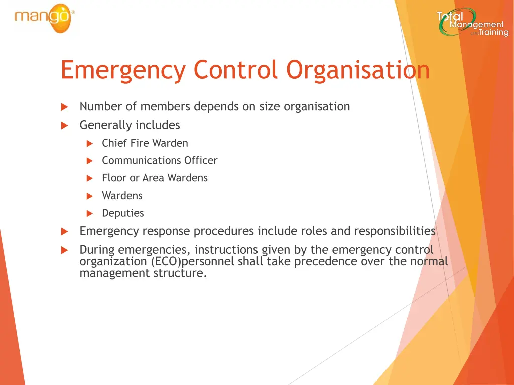 emergency control organisation