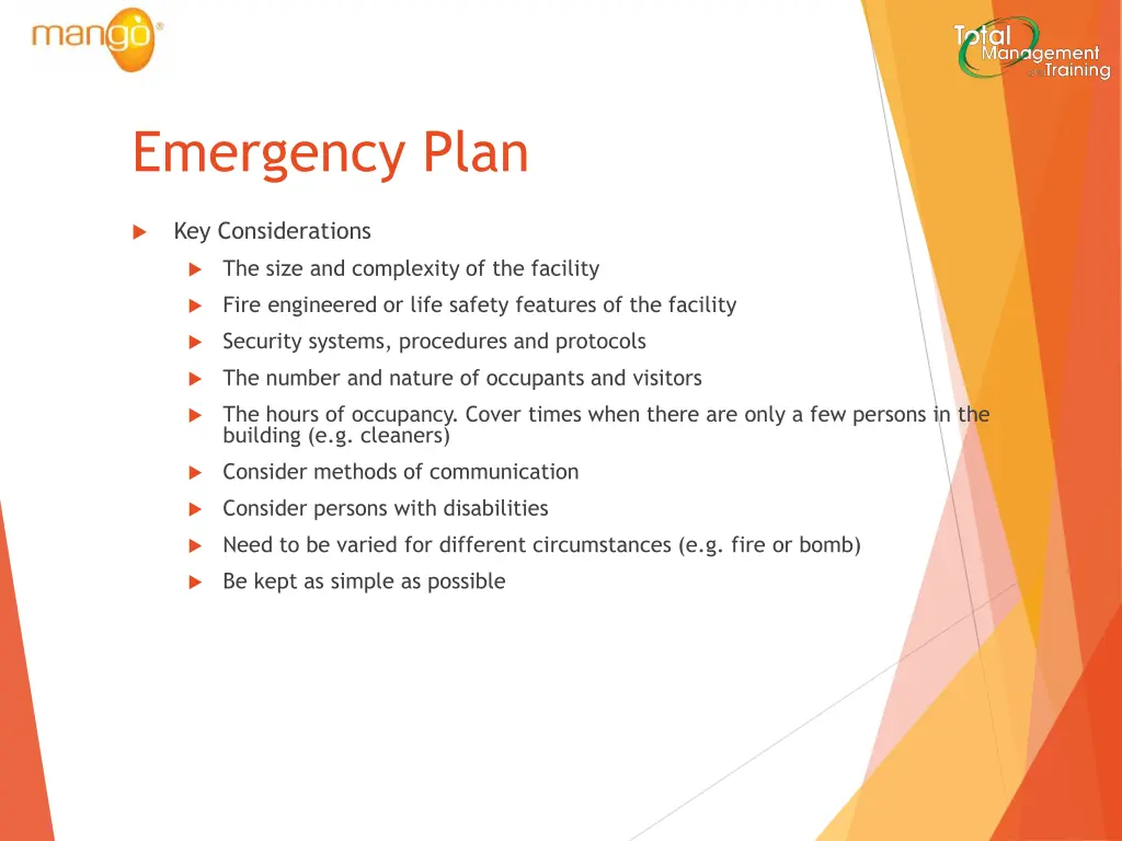 emergency plan