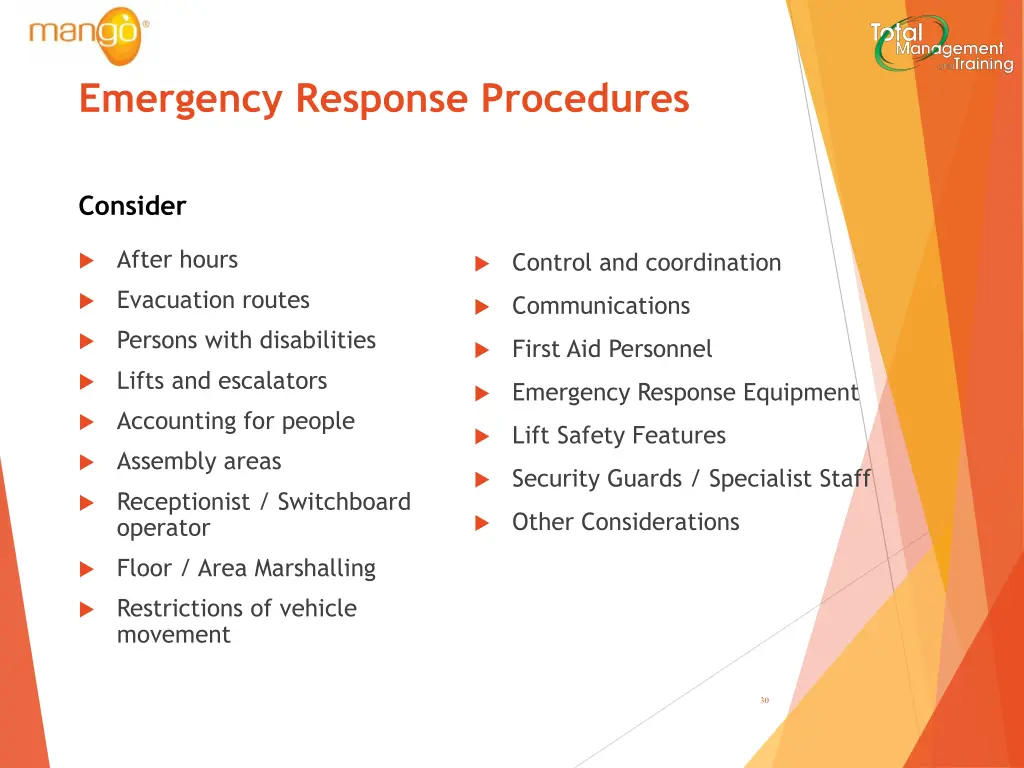 emergency response procedures 1