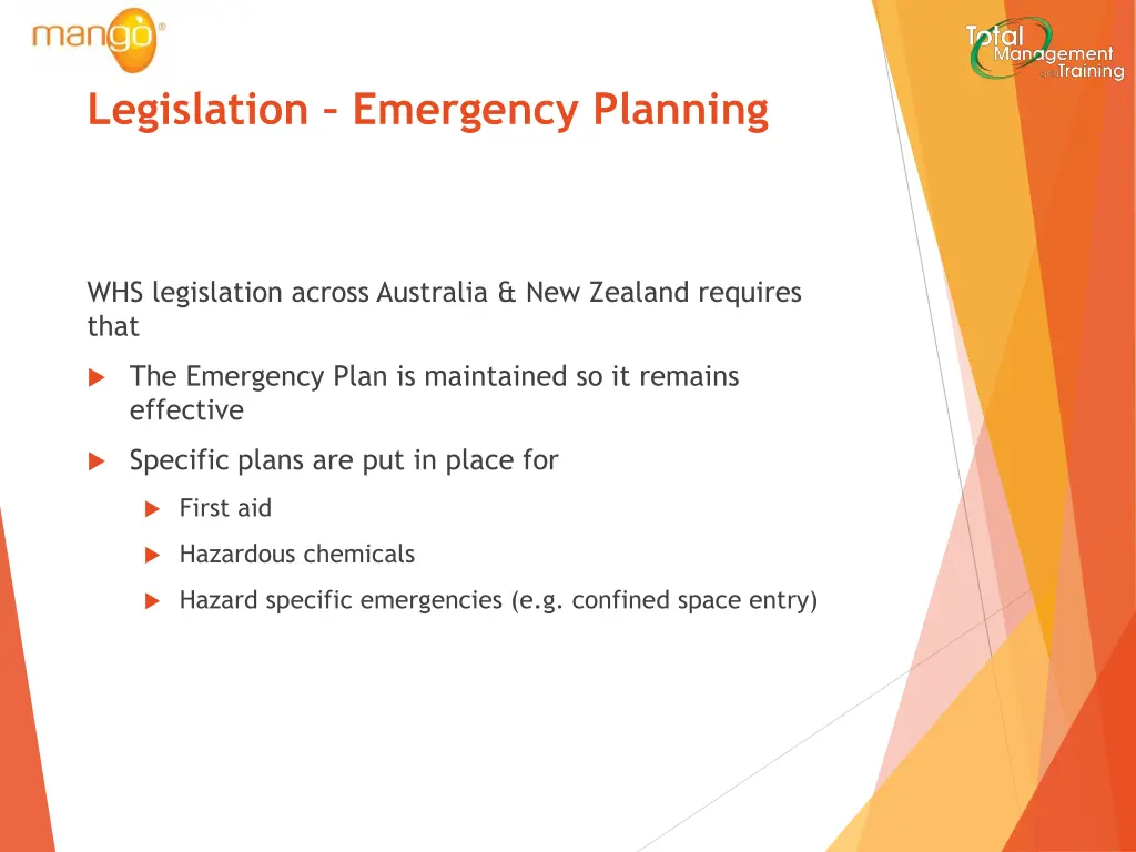 legislation emergency planning 2