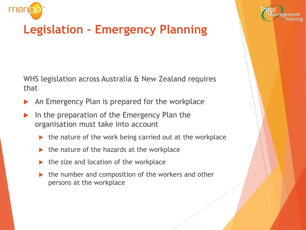 legislation emergency planning