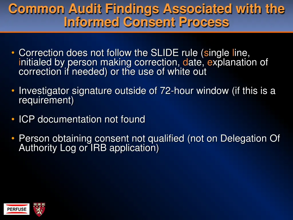 common audit findings associated with