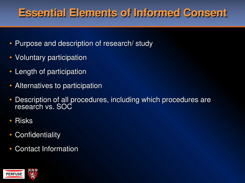 essential elements of informed consent