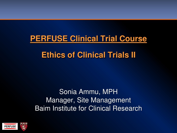 perfuse clinical trial course