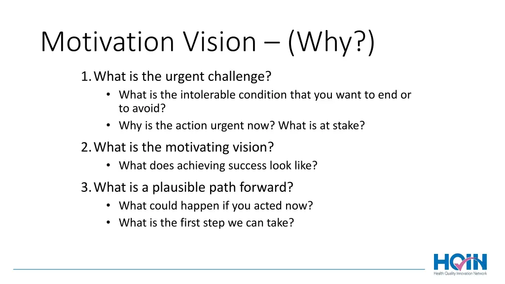 motivation vision why