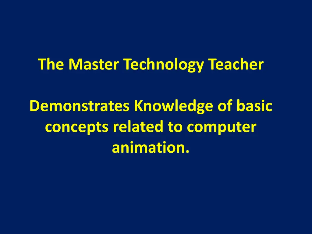 the master technology teacher