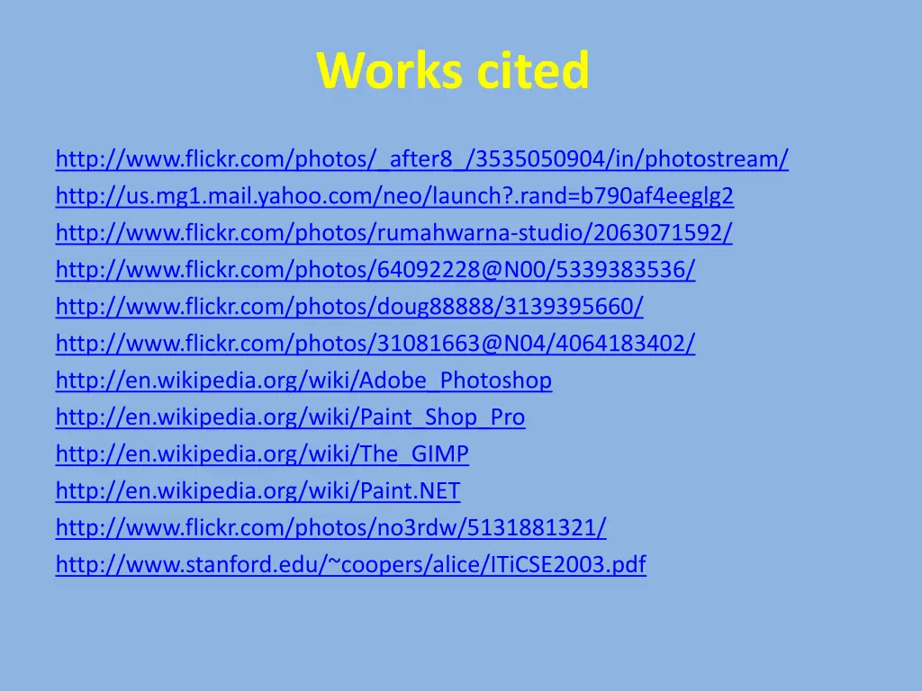 works cited