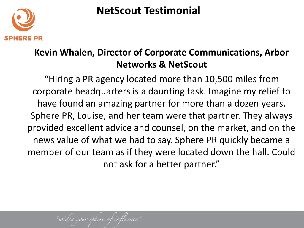 netscout testimonial