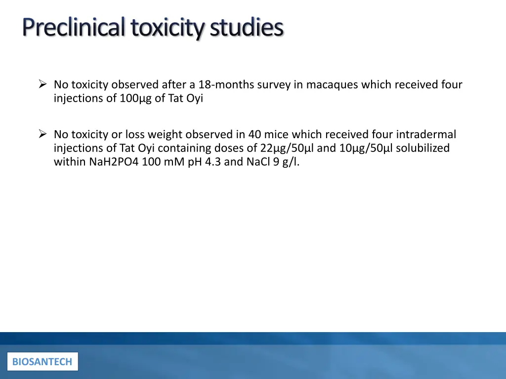 preclinical toxicity studies