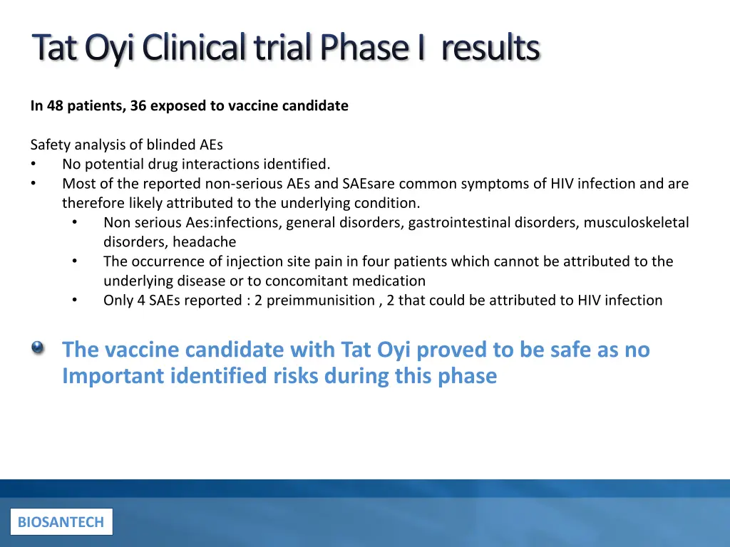 tat oyiclinicaltrial phase i results