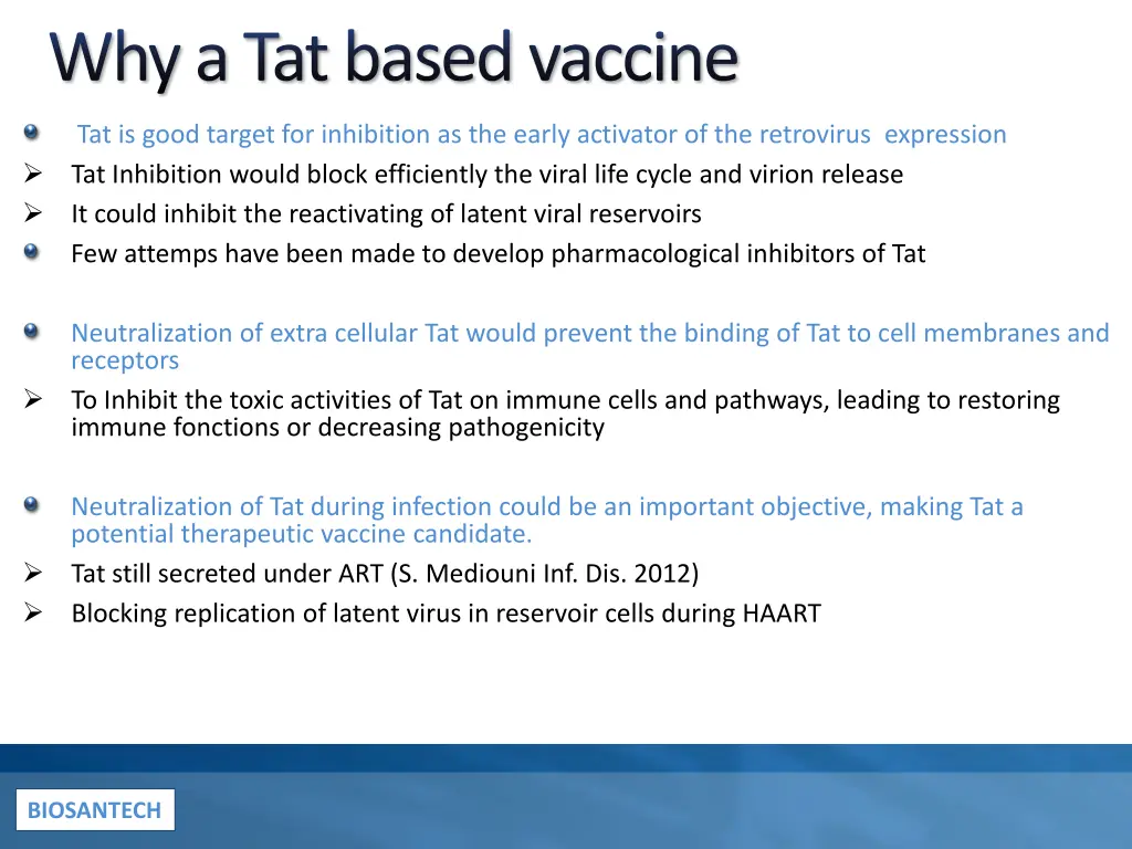 why a tat based vaccine