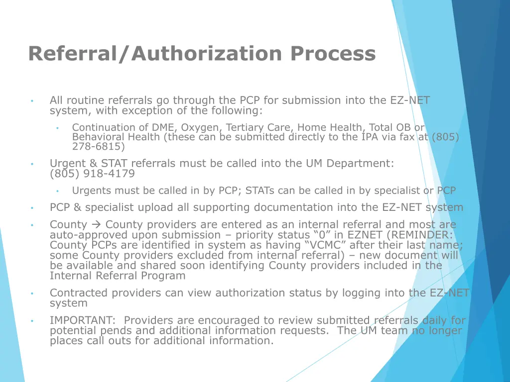 referral authorization process