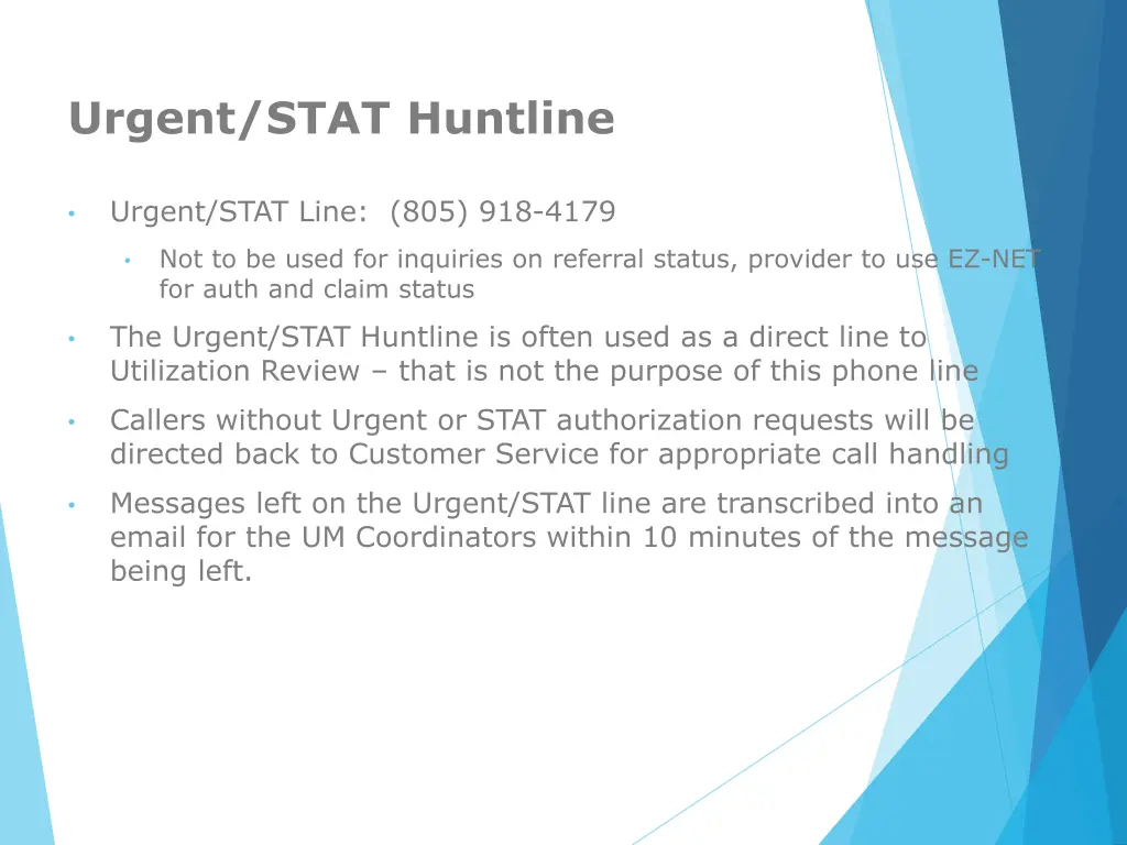 urgent stat huntline