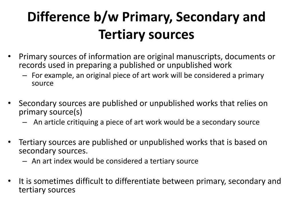 difference b w primary secondary and tertiary