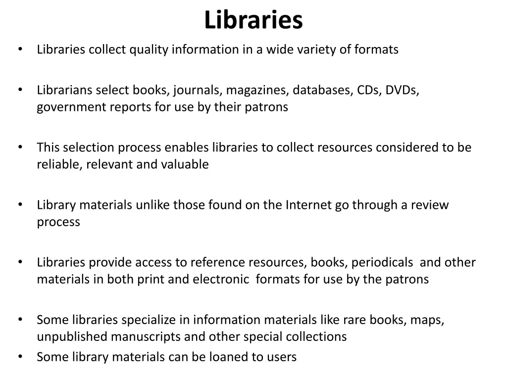 libraries