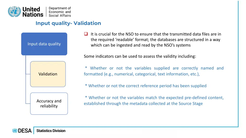 input quality validation