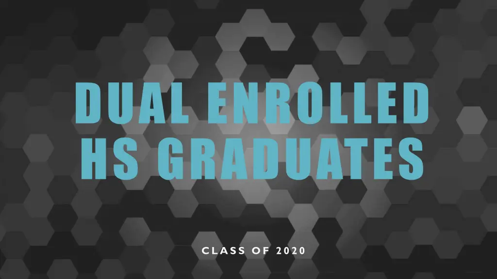 dual enrolled hs graduates