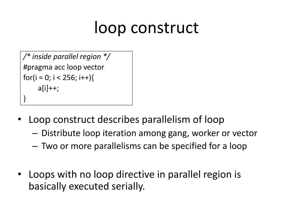 loop construct