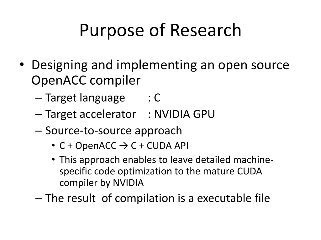 purpose of research