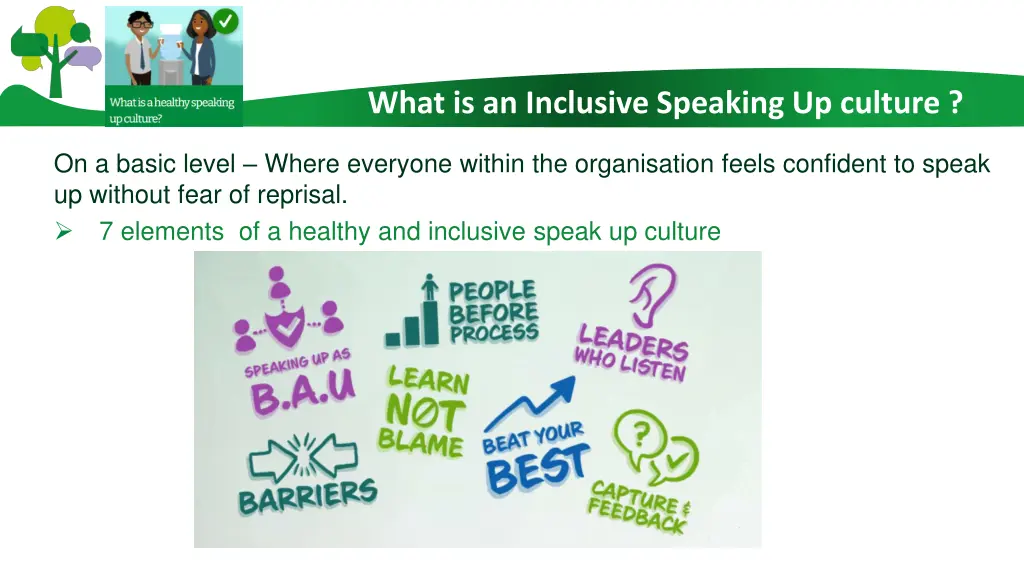 what is an inclusive speaking up culture