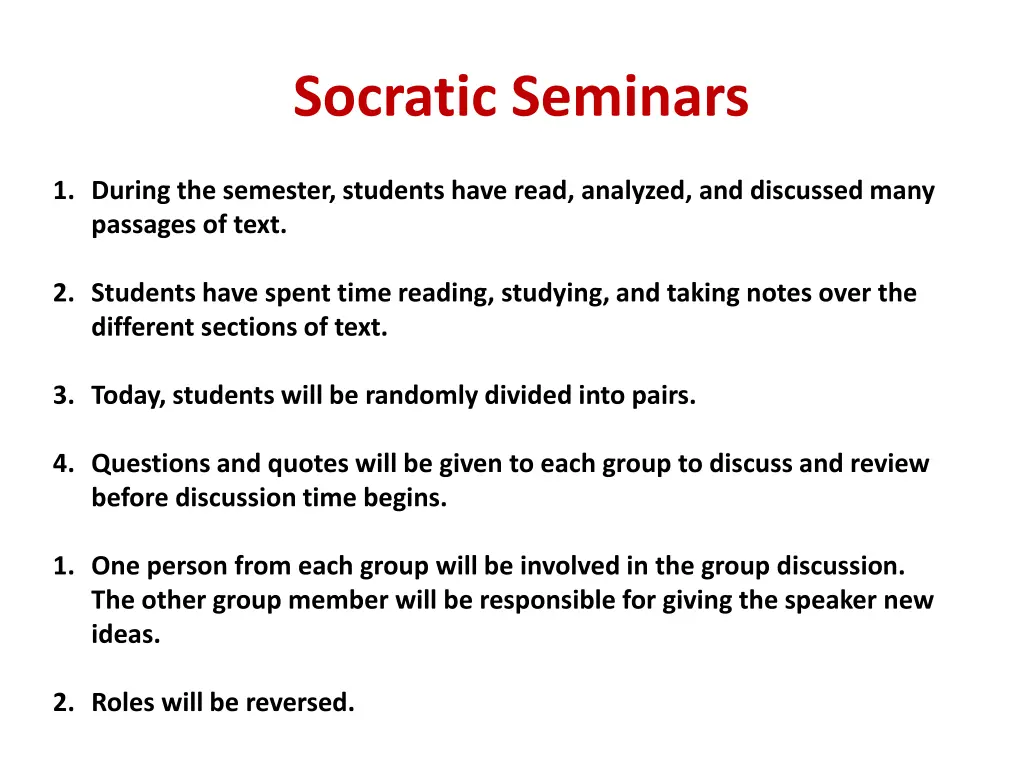 socratic seminars