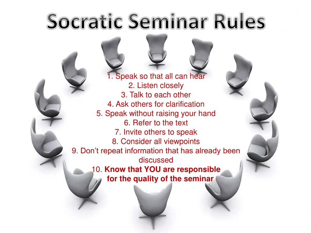 socratic seminars rules socratic seminar rules