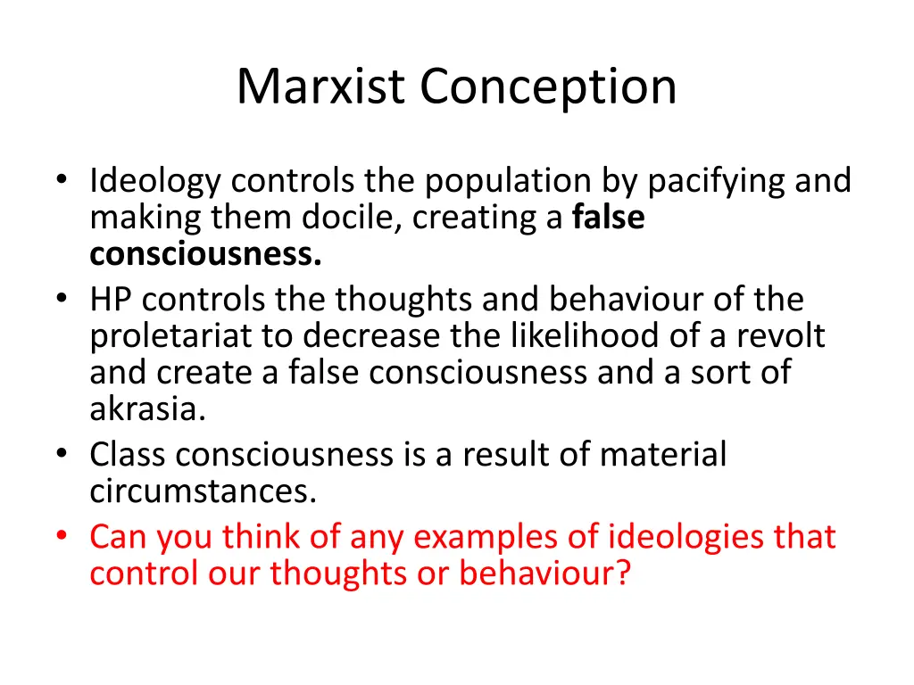 marxist conception 1