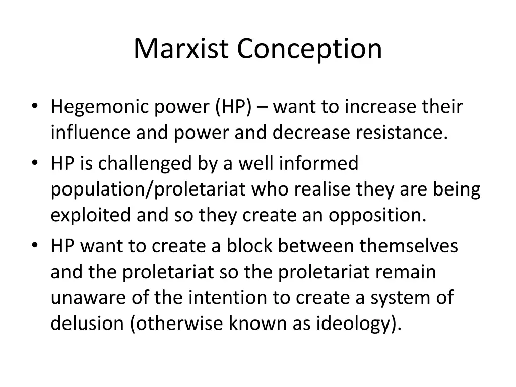 marxist conception