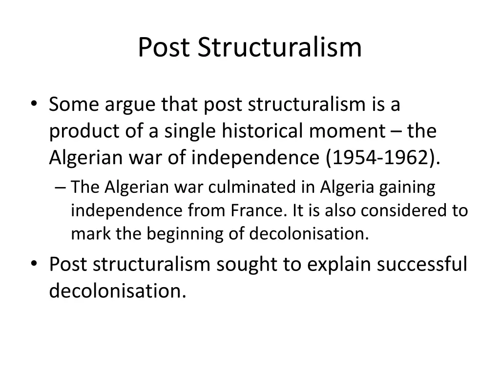 post structuralism 1