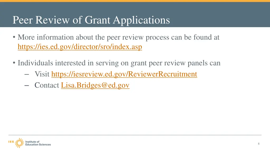 peer review of grant applications