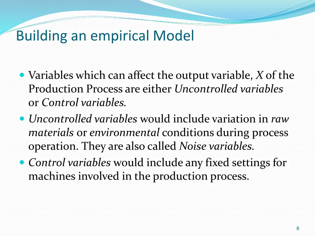 building an empirical model