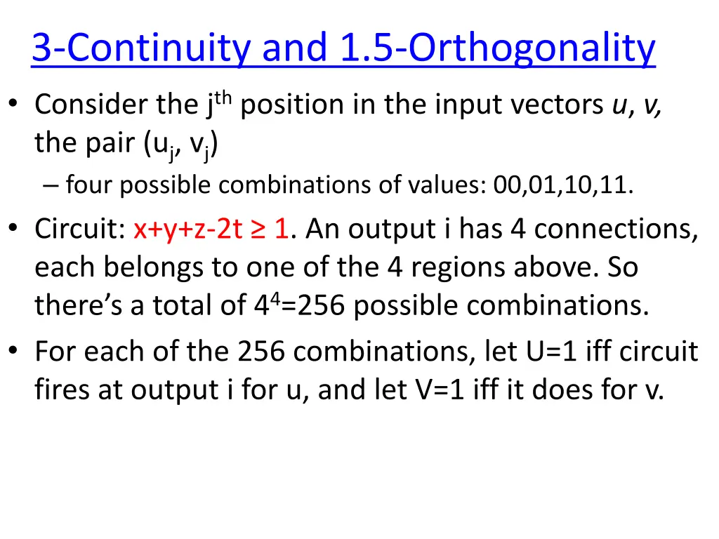 3 continuity and 1 5 orthogonality consider