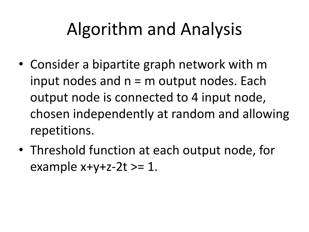 algorithm and analysis