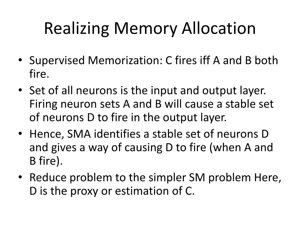 realizing memory allocation