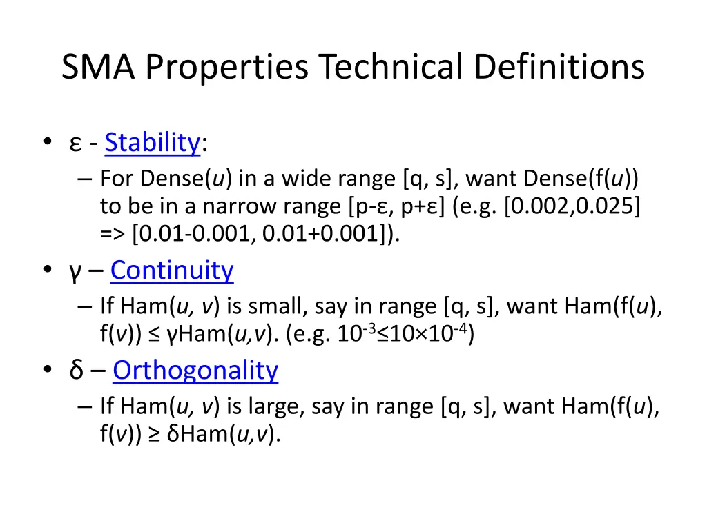 sma properties technical definitions