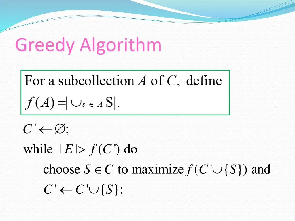 greedy algorithm