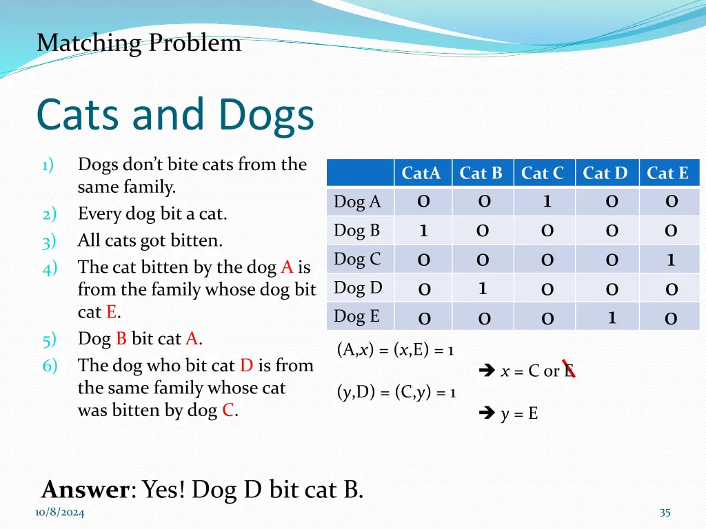 matching problem 13