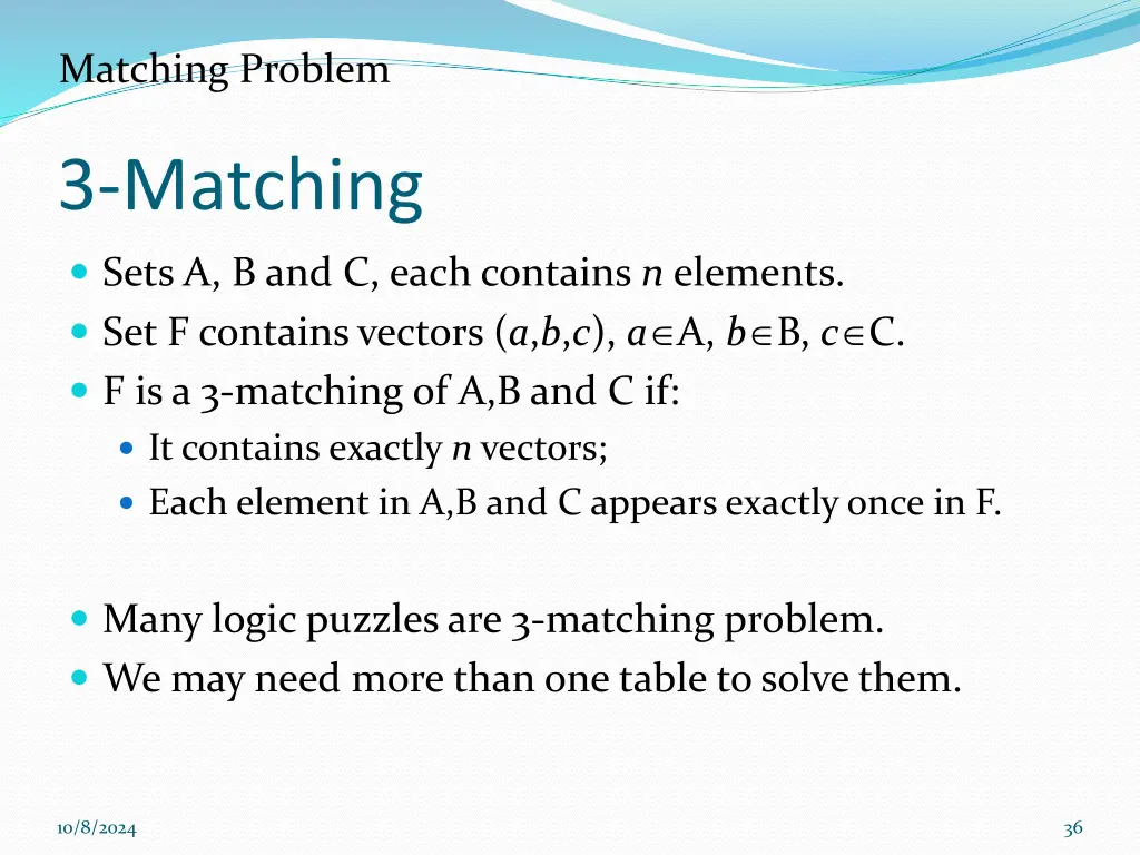 matching problem 14