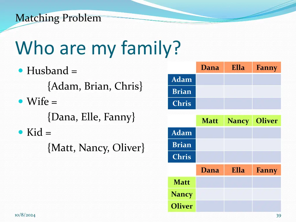 matching problem 17