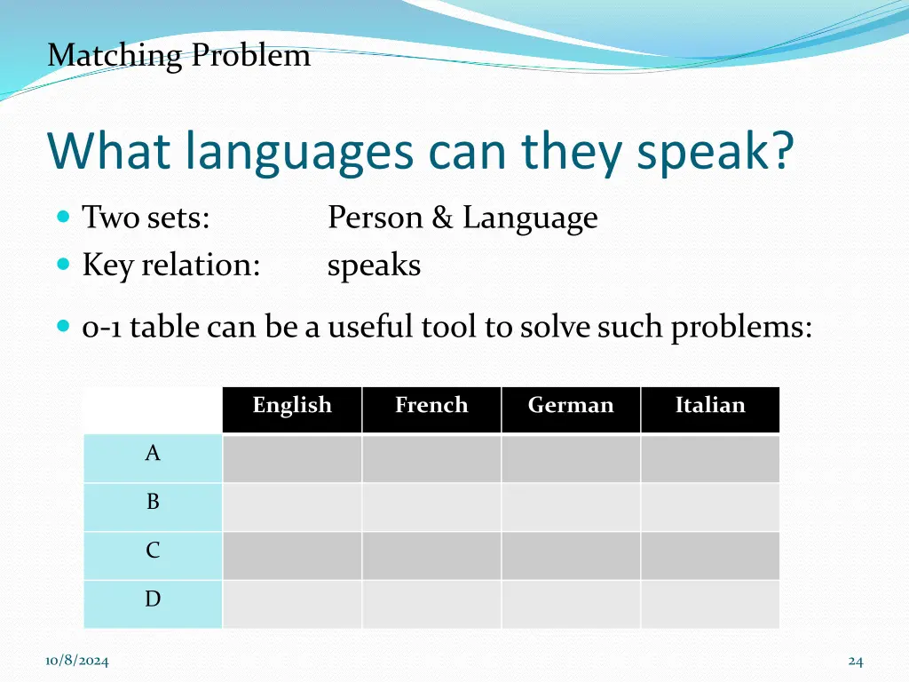 matching problem 2