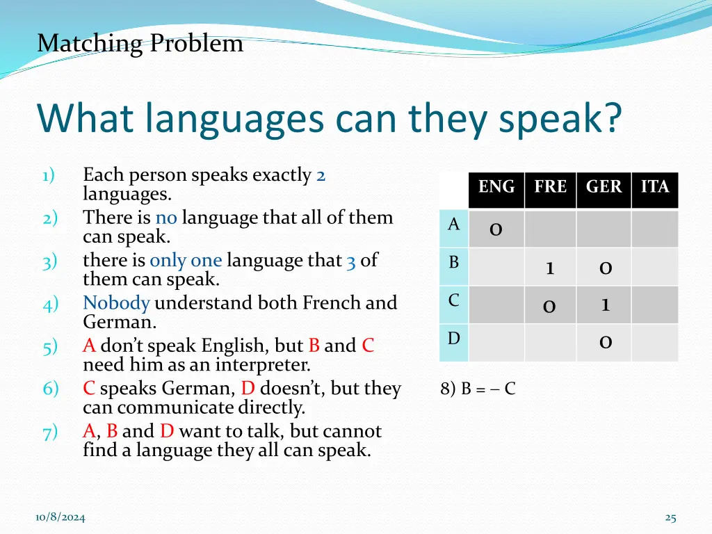 matching problem 3