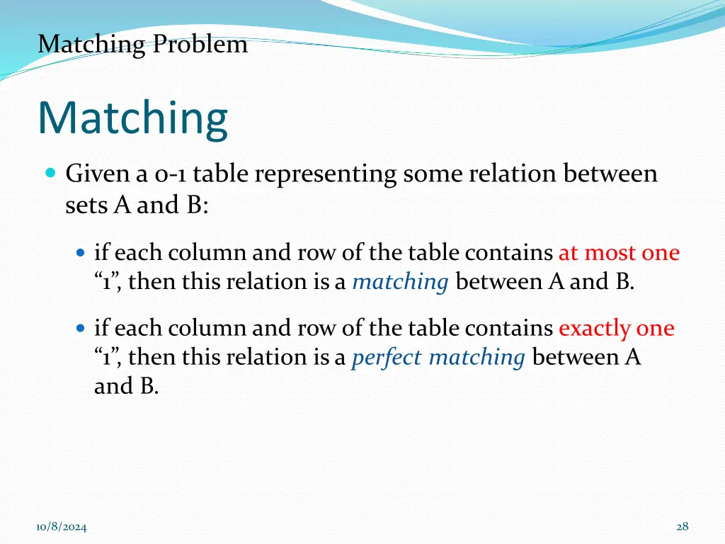 matching problem 6