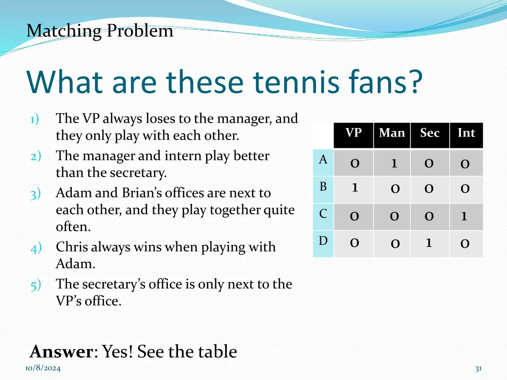 matching problem 9