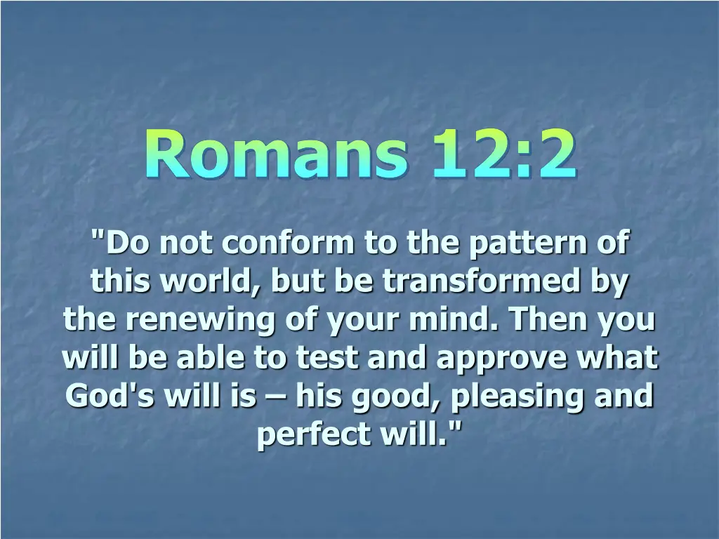 romans 12 2