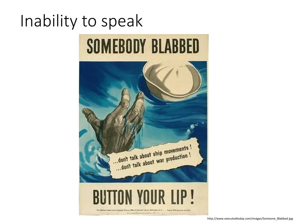 inability to speak